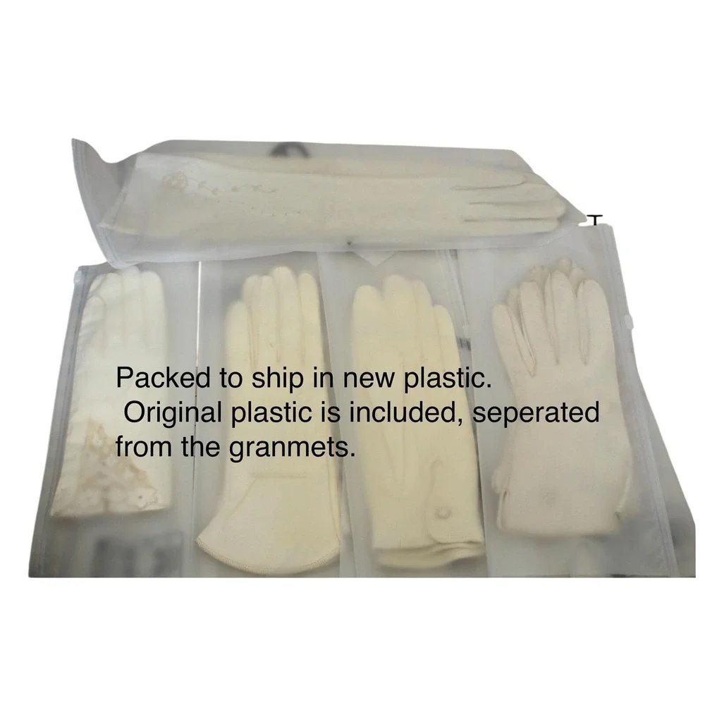 Vintage Aris Van Raalte Kidskin‎ Leather Gloves Lot 5 Pairs Ivory Cream Lace 7.5